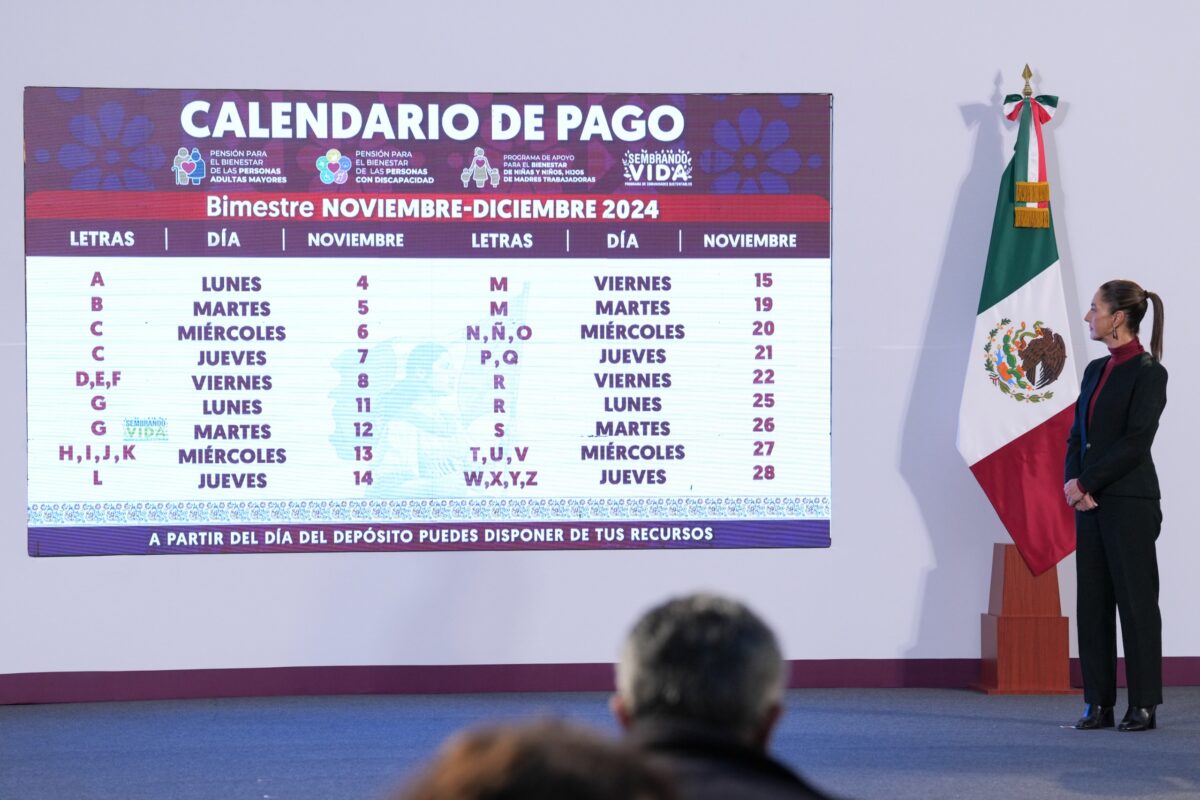 DAN A CONOCER CALENDARIO DE PAGO PARA PENSION DEL BIENESTAR