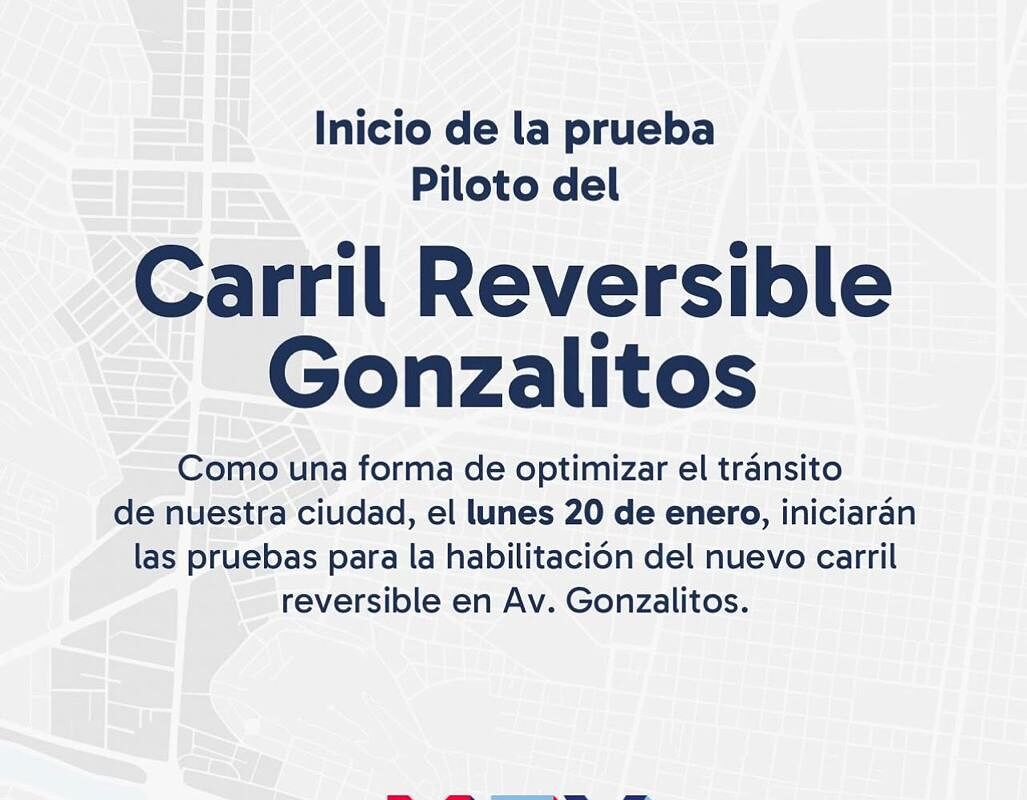 NUEVO CARRIL DE CONTRAFLUJO EN GONZALITOS